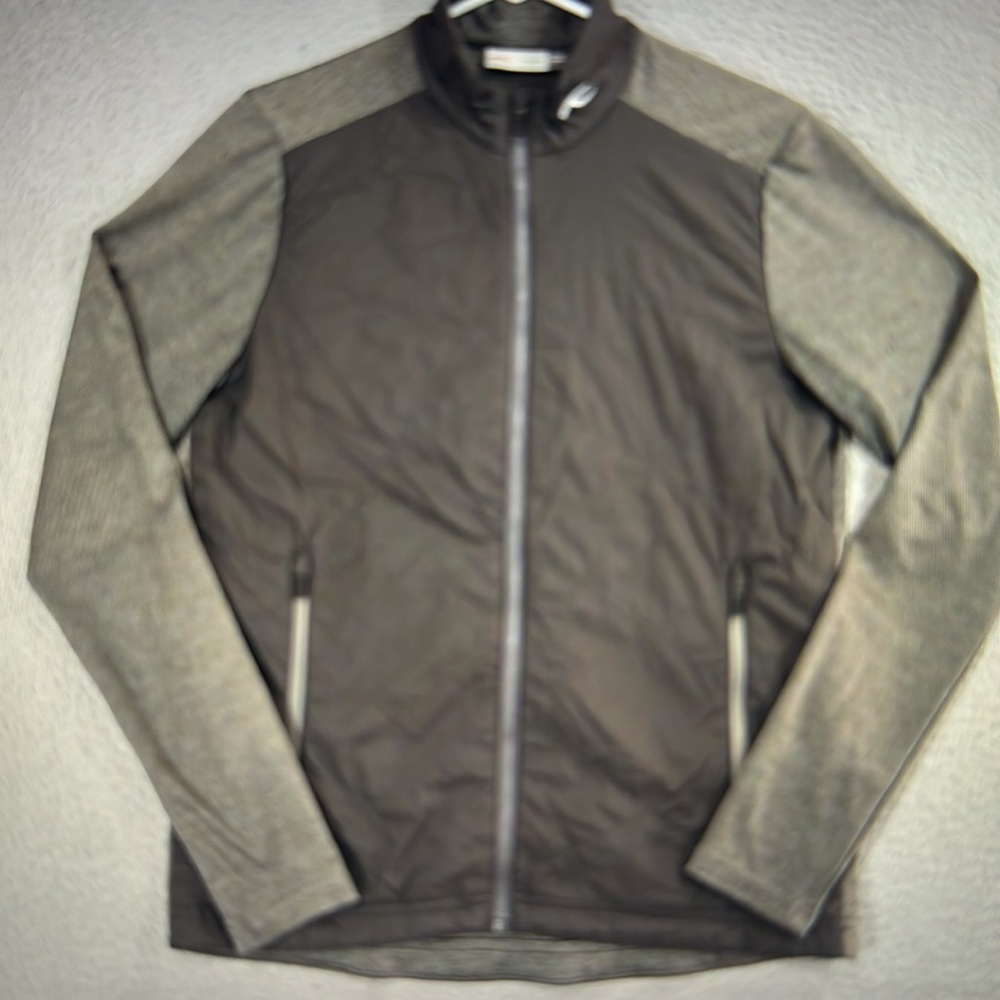 KJUS Men's Gray/Black Retention Performance Golf Jacket